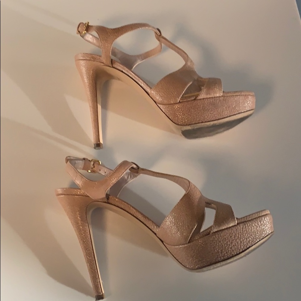 Miu Miu shagreen nude/blush sandals